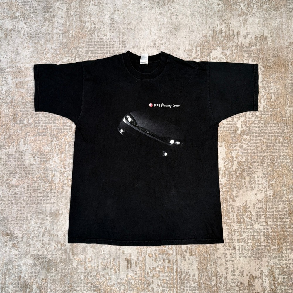 Vintage Fruit of the Loom 1999 Mercury Cougar Car Graphic Print Promo T-Shirt